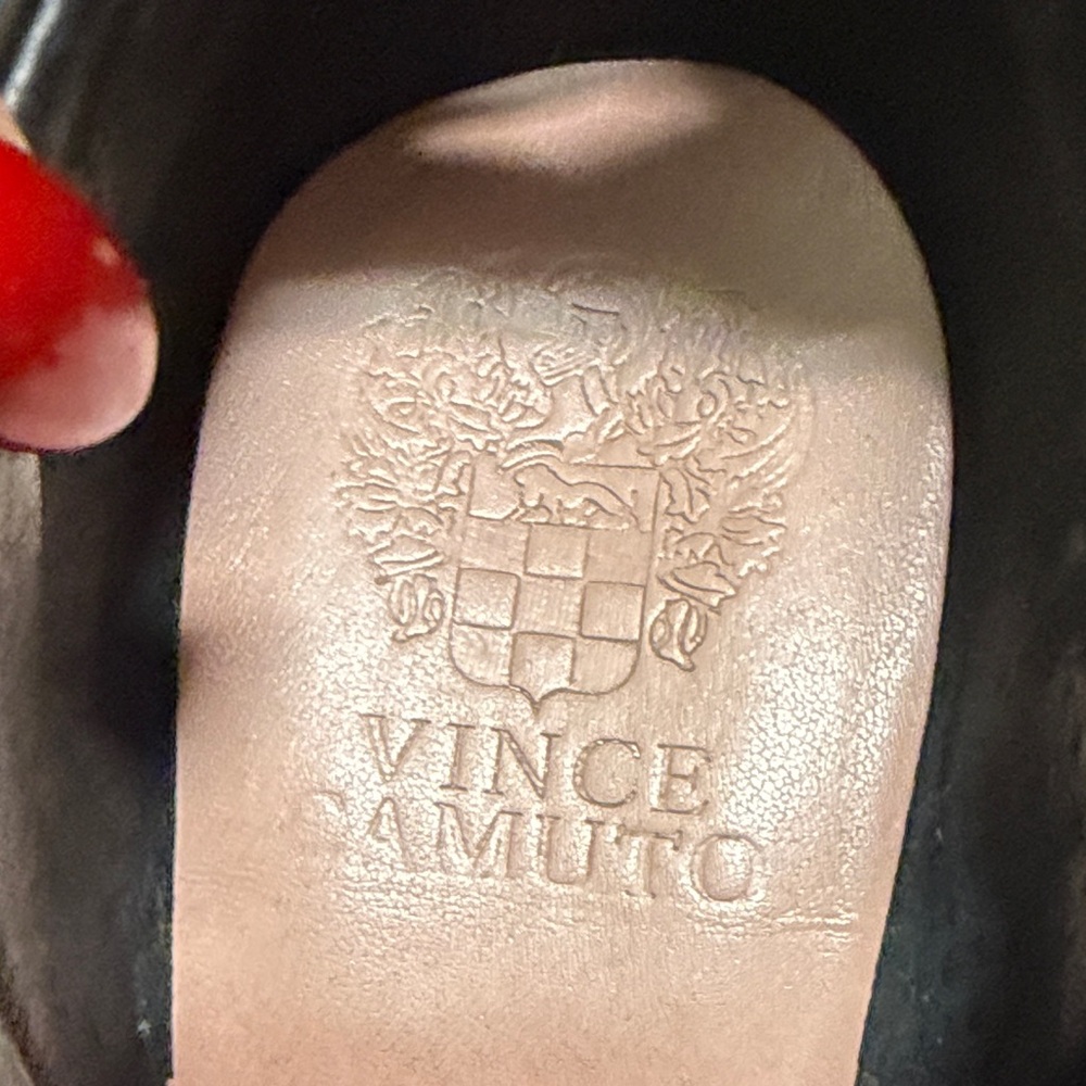 Vince Camuto Black Leather Ankle Booties - Picture 2 of 10